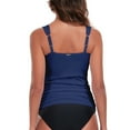 thumbnail image 4 of RELLECIGA Women's Bandeau Ruched Tankini Top Swimsuits Modest Bathing Suits, 4 of 7