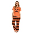 thumbnail image 2 of Grblisyd Matching Family Halloween Pajamas Set Cute Pumpkin Print Short Sleeve Top and Pants 2-Piece PJS for Adults and Kids Holiday Family Pajamas, 2 of 8