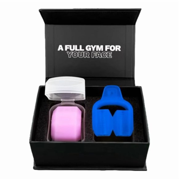Jawzrsize Pro de ejercicio mandibular para mujeres, paquete de 2, rosa y azul