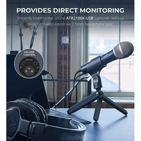 Cloud Microphones CL-1 Cloudlifter Mic Activator with ATR2100X-USB Mic & Blucoil Pop Filter