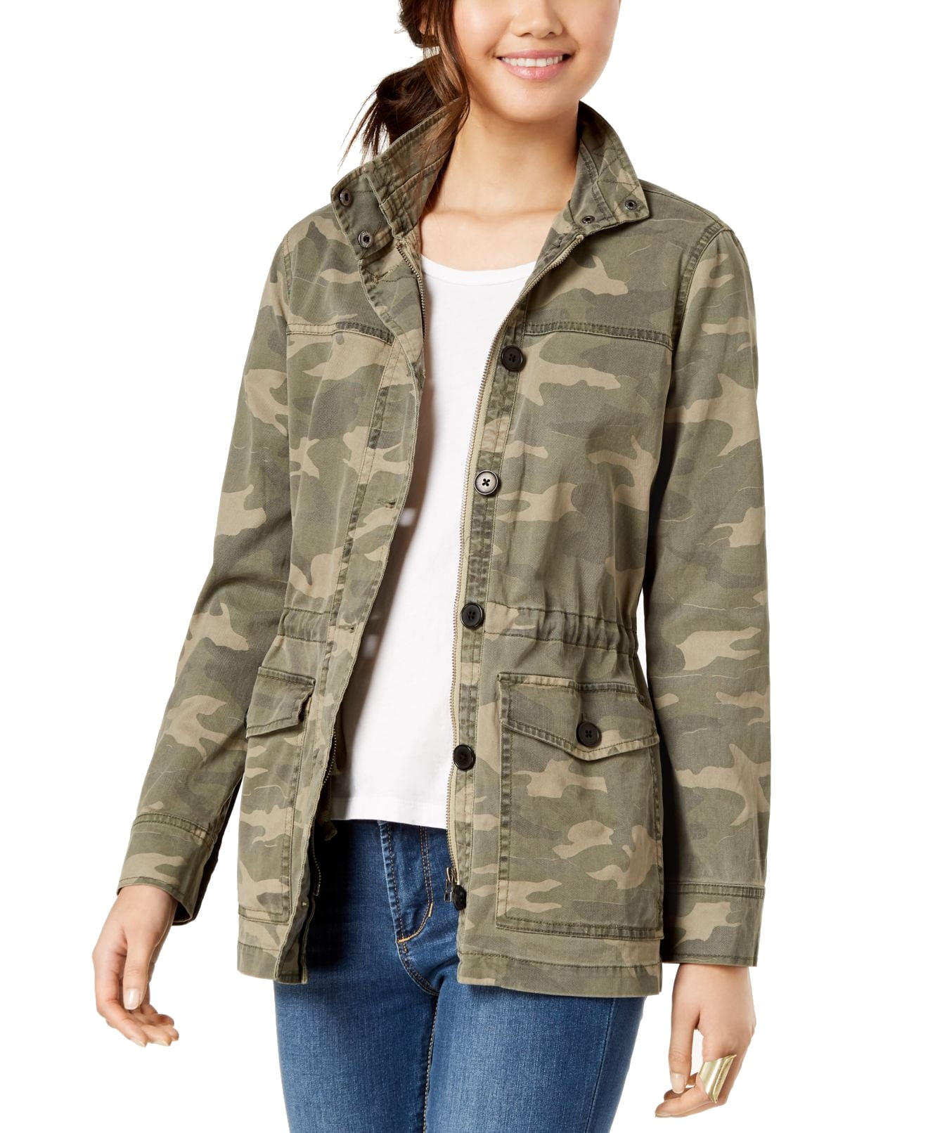 Lucky Brand Coats & Jackets Military Womens Large Camo Cargo Jacket L