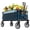 Blue, variant on Timber Ridge Collapsible Outdoor Folding Wagon Cart Heavy Duty Camping Patio Shopping Garden Cart with Side Bag Cup Holder, Blue