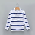 thumbnail image 2 of HCNTES Toddler Boy Clothes Kids Polo Shirts Boys Boys' School Uniform Long Sleeve Polo Shirt, Button Closure, Comfortable Fabric A7 SHIRT(White,6-7 Years), 2 of 4