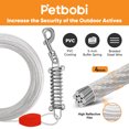 thumbnail image 2 of Petbobi Dog Tie Out Cable and Stake, 40ft for Large Dogs up to 120LBS, Silver, 2 of 6