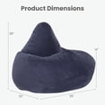 thumbnail image 4 of Giantex Bean Bag Chair, Accent Lazy Sofa, Comfy Floor Lounger for Living Room, Blue, 4 of 9
