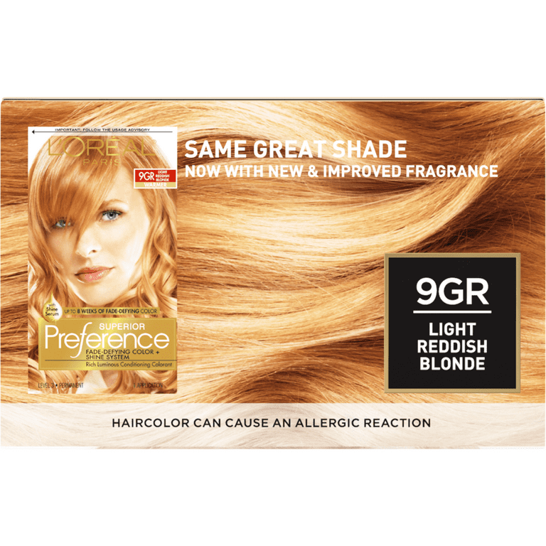 Messing Jabeth Wilson artilleri L'Oreal Paris Superior Preference Permanent Hair Color, 9GR Light Golden  Reddish Blonde - Walmart.com