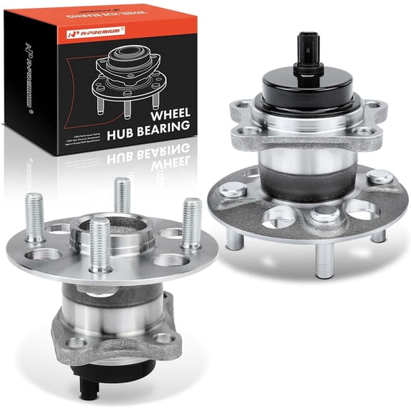A-Premium 2 x Rear Wheel Bearing and Hub Assembly with ABS & 4-Lug Compatible with Toyota Yaris 2006-2014, Prius C 2012-2019 & Scion iQ 2013