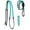 Black Teal, variant on 54" Horse English Black Leather Rubber Grip Schooling TRAINING Reins 805LR23OR