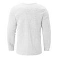thumbnail image 5 of fartey Mens Sherpa Sweater Crew Neck Solid Fleece Top Long Sleeve Casual Fall and Winter Warm Pullover Sweater, 5 of 9