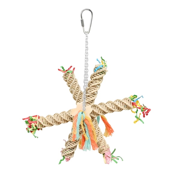BESTSKY 2026 New Bird Toys, Multicolored Natural Rattan Cockatiel Toys, Conure Toys, Durable Bird Chewing Toy, Bird Parrot Wooden Toys, Foraging Parrot Toys, Bird Foraging Toys for Cockatiel