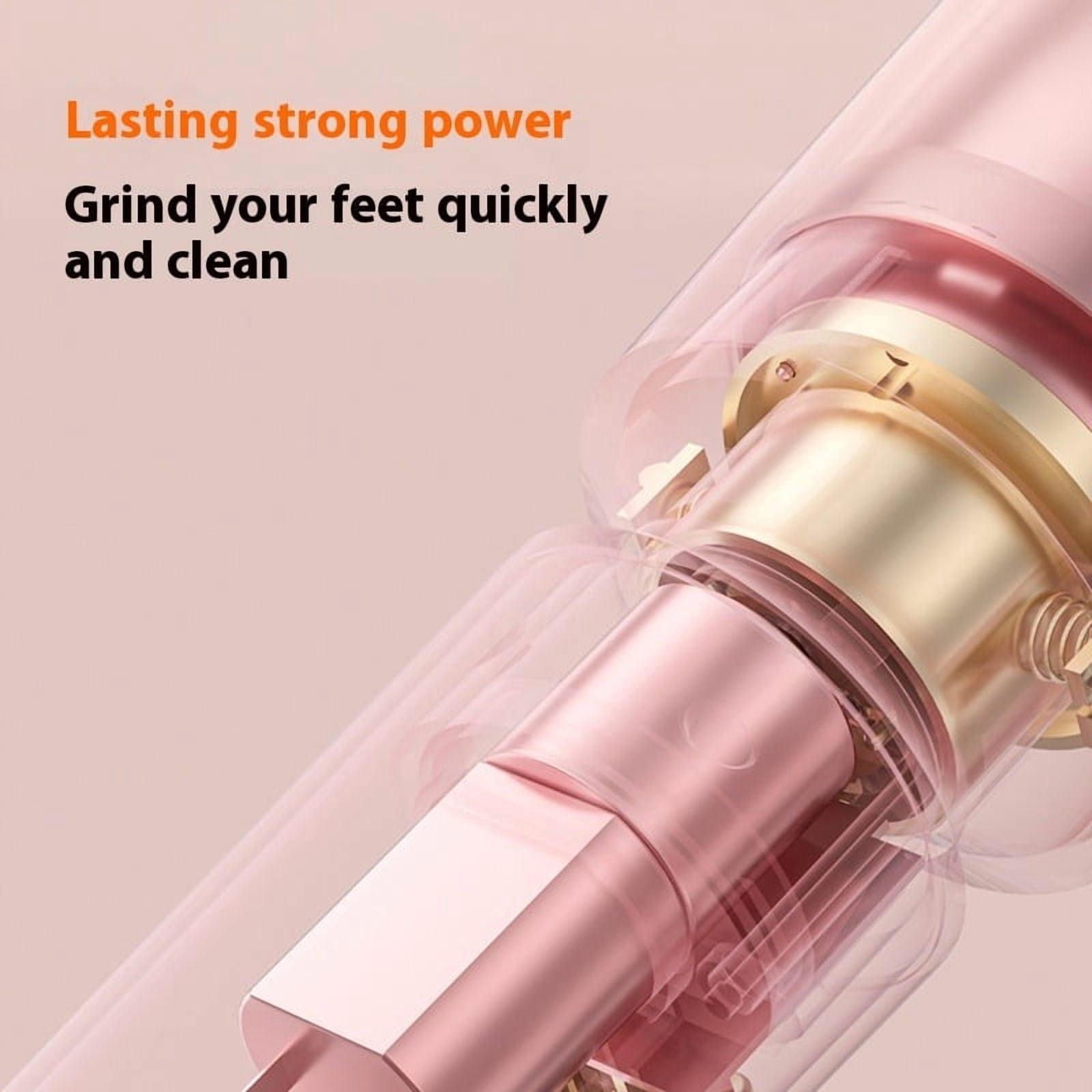 Upgraded Electric Callus Remover for Feet - 360° Rotating Rechargeable Foot Callus Remover with 2 Grinding Heads & LED Display, Professional Pedicure Tools for Dead Skin, Cracked Heels