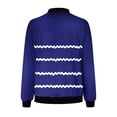 thumbnail image 4 of QATAINLAV Womens Fall Coats Fashion Striped Cardigan Tops Casual Full Zip Long Sleeve Bomber Jackets Outerwear with Pockets, Blue, S, 4 of 6