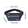 thumbnail image 3 of Qiweii Water Resistant Multifunctional Fanny Pack Adjustable Waist Bag For Men Women Durable For Hiking Running Travel Sports Daily Use Phone Wallet Storage, 3 of 6