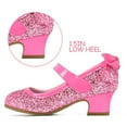 thumbnail image 4 of Kushyshoo Pink Girls Dress Shoes Mary Jane Pumps with Bow 1.5in Low Heel Wedding Party Princess 1M, 4 of 4