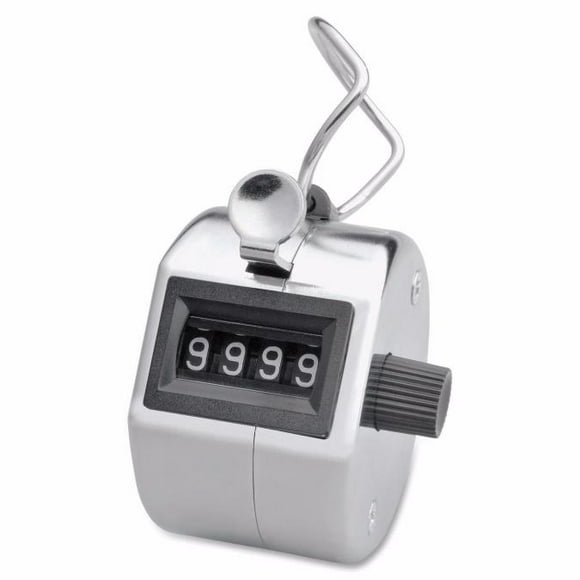 Agiferg Portable Handy 4 Digits Metal Tally Number Golf Test Lap Counter Number Clicker