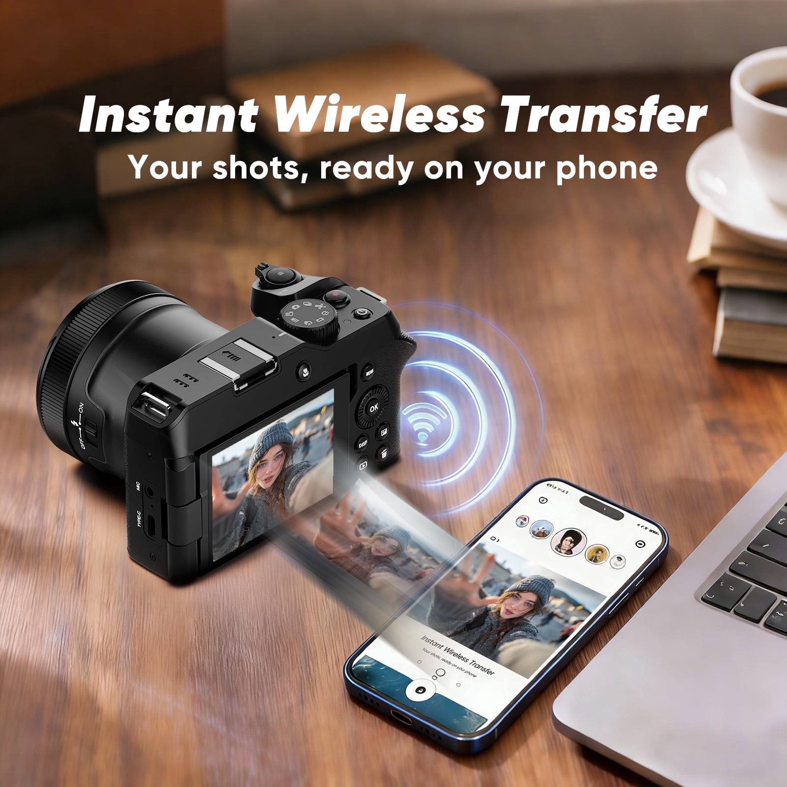 ORDRO Digital Camera 4K 60FPS Vlog Cameras 18X Digital Zoom Compact Camera for Photography Youtube