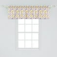 thumbnail image 2 of Ambesonne Floral Window Valance, Aquarelle Folaige Petals, 54" X 18", Purple and Yellow, 2 of 3