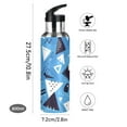 thumbnail image 5 of ALAZA Geometric Triangle Water Bottle Insulated Flask Stainless Steel Straw Lid 20 oz, 5 of 6