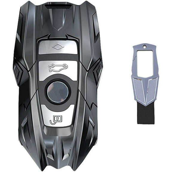 Key Fob Cover for BMW, metal key fob Case for BMW 1 3 4 5 6 7 Series X3 X4 M5 M6 GT3 GT5 Fob Key Protector with Key Chain