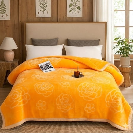 DBOZE Thick and Warm Korean Fleece Blanket – Extra Large 85"×95" – Ultra Soft Plush Blanket for Winter, Luxury Embossed Design