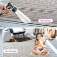thumbnail image 3 of SAFAVIEH Courtyard Eric Geometric Chevron Indoor/Outdoor Area Rug, 5'3" x 7'7", Black/Grey, 3 of 13