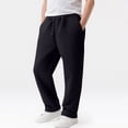 thumbnail image 2 of CAICJ98 Boy Girl Sweatpants Baggy Fleece Lined Pants High Waisted Athletic Pants for Running Winter Warm Casual Joggers Boys Girls (Black,13-14 Years), 2 of 6