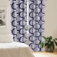 thumbnail image 2 of Ambesonne Crescent Window Curtains, Bohemian Roses and Moon, Each 28" W x 63" L, Indigo White, 2 of 4