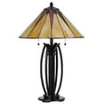 thumbnail image 5 of Cal Lighting 60W X 2 Metal/Resin Tiffany Table Lamp With Pull Chain Switches, 5 of 6