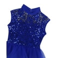 thumbnail image 4 of iEFiEL Girls Sleeveless Sequins Figure Ice Skating Roller Skating Leotard Dress, 4 of 7