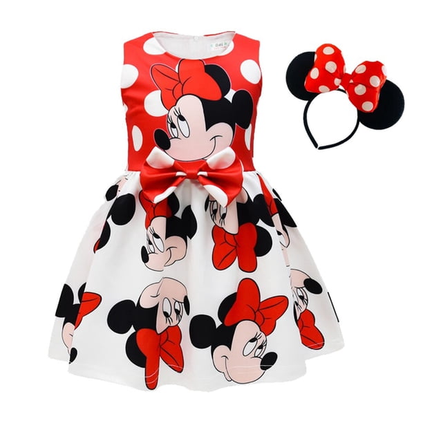 TureMinnie Cosplay Bowl Dress, Traje de dibujos animados, Vestidos de verano de manga corta, Vestido de fiesta de cumpleaños de bebé, Ropa para niños pequeños zhangmengya unisex