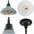 thumbnail image 6 of JONATHAN Y Jasper 12.25" 1-Light Farmhouse Industrial Indoor/Outdoor Iron LED Pendant, Matte Silver Blue, 6 of 6