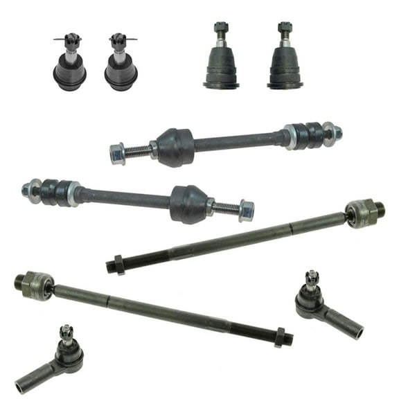 TRQ 10 Piece Steering Suspension Kit Ball joints Tie Rods Sway Bar End Links New PSA86025