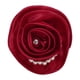 thumbnail image 1 of Broches de flores de tela Uxcell, exquisitas rosas de seda con perlas, corsages florales para mujeres en color rojo vino, 1 of 7