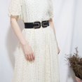 thumbnail image 5 of Defitshape Women's 3 Pack Metal Braided Belt Fashion Holeless Buckle Braided Raffia Summer Web Belt Black Beige Coffee X-Small-Large, 5 of 5