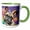 Green/White, variant on 3drose, Funny Cute French Bulldog Dog Colorful Abstract Art, 11oz Magic Transforming Mug