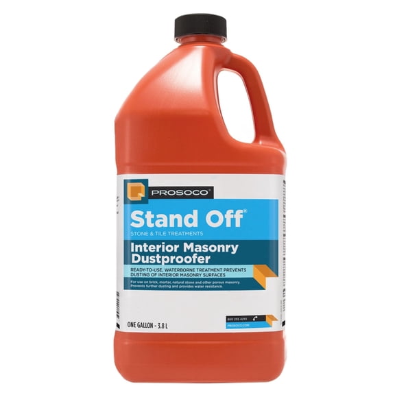 PROSOCO Interior Masonry Dustproofer - Ready-to-use, matte finish, breathable sealer prevents dusting from brick, mortar, natural stone - Trusted by Professionals