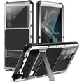thumbnail image 4 of for Samsung Galaxy S22 Ultra case (6.8 Inch) Metal Hard  2022 Phone Case para Screw Built-in Screen Lens Protection Military Grade [Note The Fingerprints Don't Work] Silver, 4 of 11