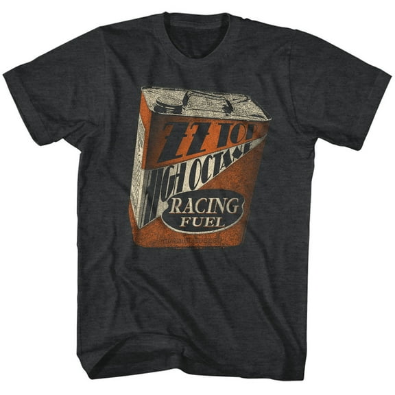 ZZ Top Racing Fuel Black Heather Adult T-Shirt