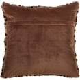 Fennco Styles Cheetah Print Faux Fur Brown Decorative Throw Pillow