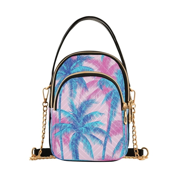 DIXRUYEE Cross Body Fashion Shoulder Waist Purse Bags Palm Paradise Pocket Handbags
