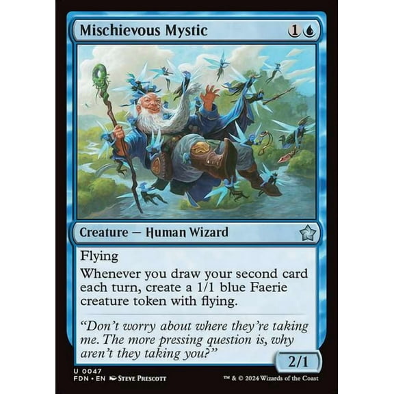MtG Foundations Uncommon Mischievous Mystic #47