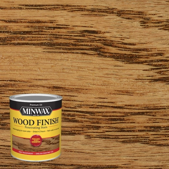 4 Pc, Minwax Wood Finish Semi-Transparent English Chestnut Oil-Based Penetrating Wood Stain 1 Qt