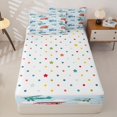 thumbnail image 4 of Homewish Colorful Cartoon Airplane Zipper Twin Comforter Sets with Fitted Sheet and 2 Pillowcases,Multicolor Aircraft Theme Zipper Bedding Set For Boys Kids,Reversible,4-Piece, 4 of 7