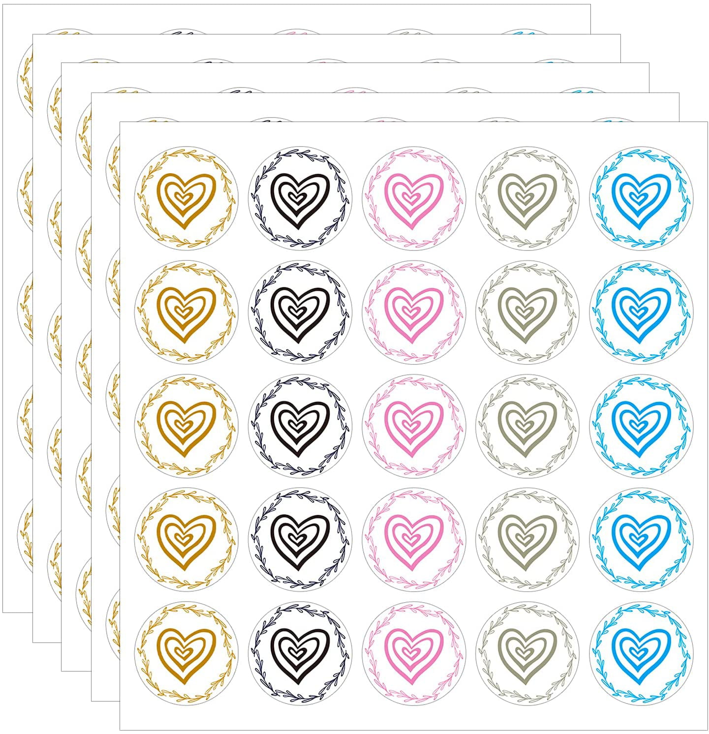 Peel n' Stick Wedding Circle Envelope Seals • Transparent  Invittations Stickers 