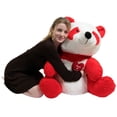 thumbnail image 2 of Valentine's Day Big Plush Animal Customizable Giant Stuffed Red Panda Bear 32 Inches Soft with Personalized Heart on Chest to Express Love, Made in USA Huge Plushie Packed in Big Box Ready to Hug, 2 of 11
