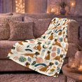 thumbnail image 5 of Boxer Dogs Among Abstract Rainbows And Leaves, Cozy Flannel Blanket with Modern Boho Illustration Print, Housewarming Gift for Boxer Boho Decor Fans, Home Decor for Bedroom and Living Room, 5 of 7