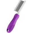 thumbnail image 1 of Peine desenredante para mascotas con dientes largos y cortos de acero inoxidable para eliminar pelos enmarañados, nudos y enredos: accesorio de herramienta desenredante para un cuidado, 1 of 4