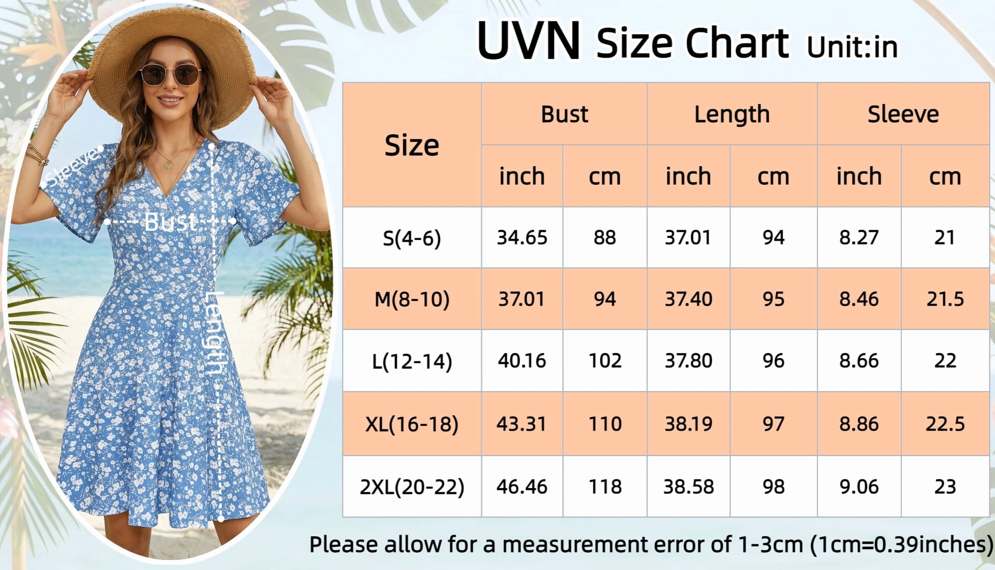 UVN Women's Boho Floral Midi Sundress with V-Neck photo 2