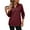 Wine #092, variant on Mohiass Womens Zip-Up Dropped Shoulder Sweatshirt Oversized Lapel Half Zip Long Sleeves Pullover Tops Black S