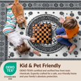 thumbnail image 4 of Design&I 2'x3' Ultra Soft Door Mat, Door Curved Border Interlocking Ring Decorative Front Boho Urg None Fluffy Washable Easy Care Indoor rug for Bedside Entryway, 4 of 7